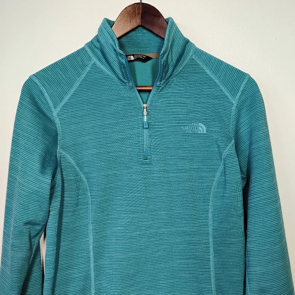 The North Face Fleece Lined Active Outdoor Pullover Sweater Turquoise Size Small - Picture 3 of 14